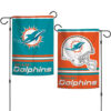 Miami Dolphins Flag 12×18 Garden Style 2 Sided