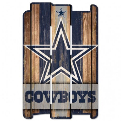 Dallas Cowboys Sign 11×17 Wood Fence Style