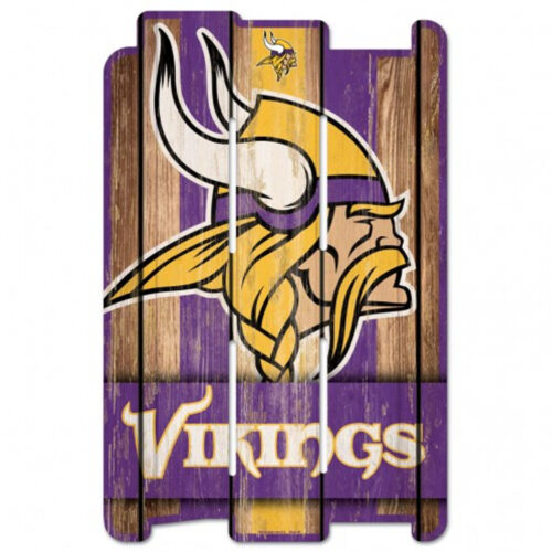 Minnesota Vikings Sign 11×17 Wood Fence Style