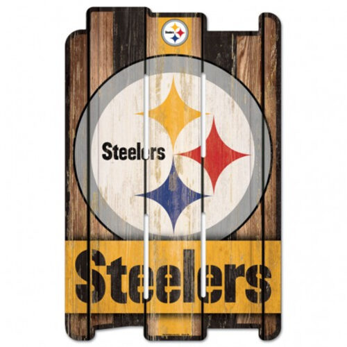 Pittsburgh Steelers Sign 11×17 Wood Fence Style