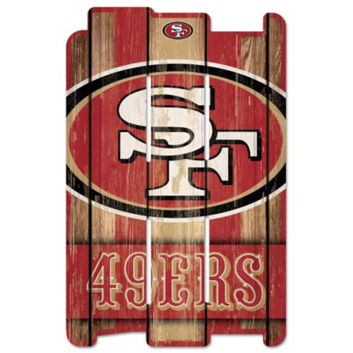 San Francisco 49ers Sign 11×17 Wood Fence Style