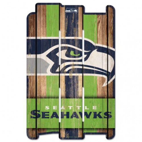 Seattle Seahawks Sign 11×17 Wood Fence Style