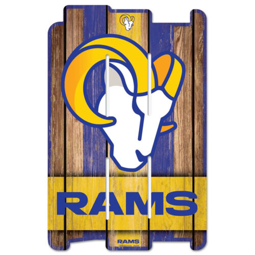 Los Angeles Rams Sign 11×17 Wood Fence Style