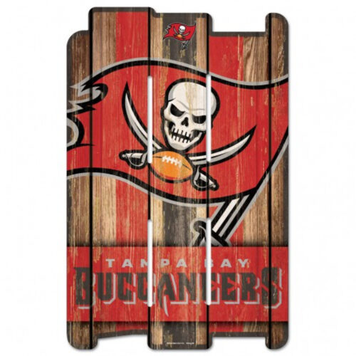 Tampa Bay Buccaneers Sign 11×17 Wood Fence Style