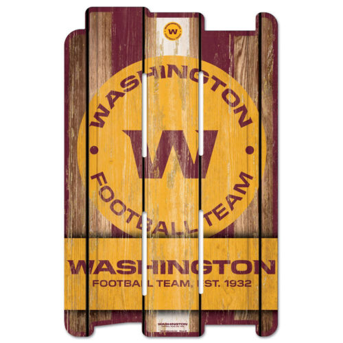 Washington Football Team Sign 11×17 Wood Fence Style