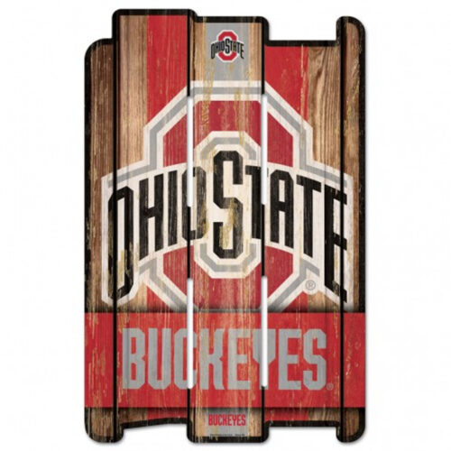 Ohio State Buckeyes Sign 11×17 Wood Fence Style