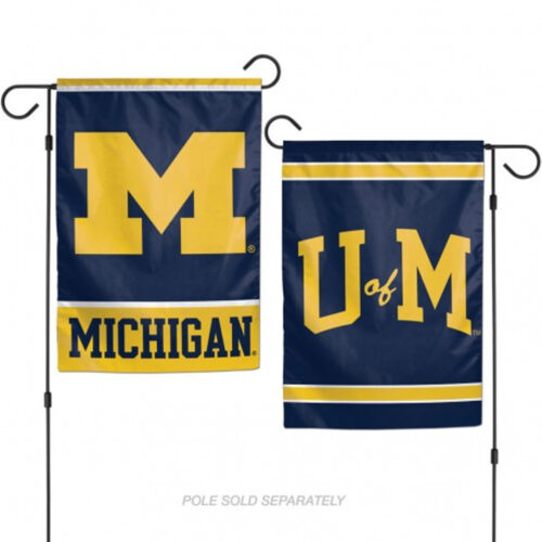 Michigan Wolverines Flag 12×18 Garden Style 2 Sided