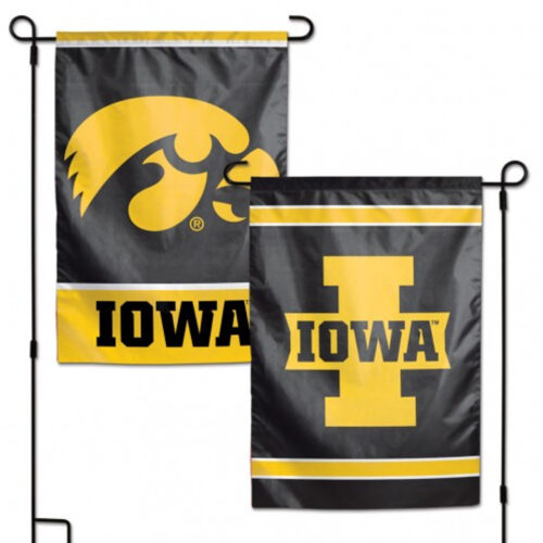 Iowa Hawkeyes Flag 12×18 Garden Style 2 Sided