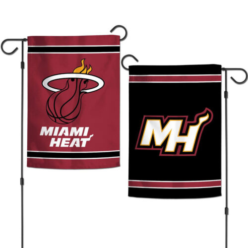 Miami Heat Flag 12×18 Garden Style 2 Sided