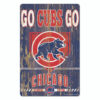 Chicago Cubs Sign 11×17 Wood Slogan Design