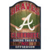 Atlanta Braves Sign 11×17 Wood Fan Cave Design – Special Order