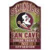 Florida State Seminoles Sign 11×17 Wood Fan Cave Design