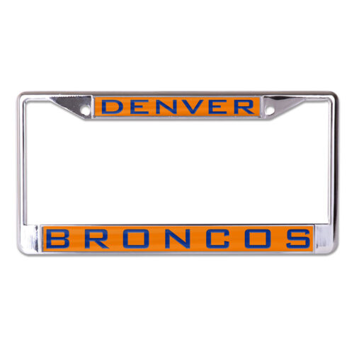 Denver Broncos License Plate Frame – Inlaid – Special Order