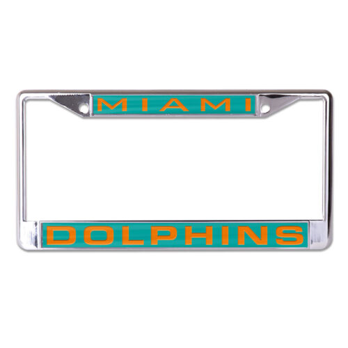 Miami Dolphins License Plate Frame – Inlaid – Special Order