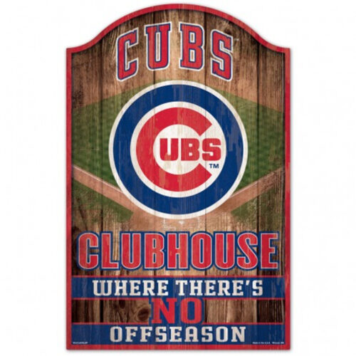 Chicago Cubs Sign 11×17 Wood Fan Cave Design