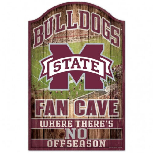 Mississippi State Bulldogs Sign 11×17 Wood Fan Cave Design – Special Order