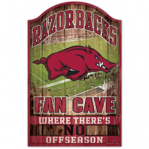 Arkansas Razorbacks Sign 11×17 Wood Fan Cave Design – Special Order