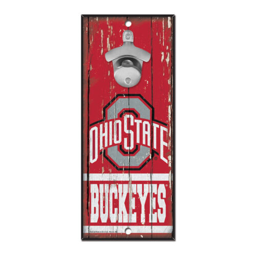 Ohio State Buckeyes Sign Wood 5×11 Bottle Opener