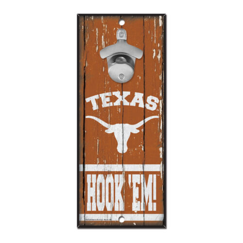 Texas Longhorns Sign Wood 5×11 Bottle Opener