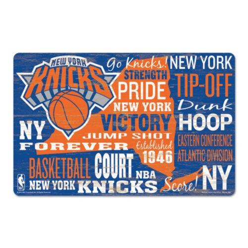 New York Knicks Sign 11×17 Wood Wordage Design