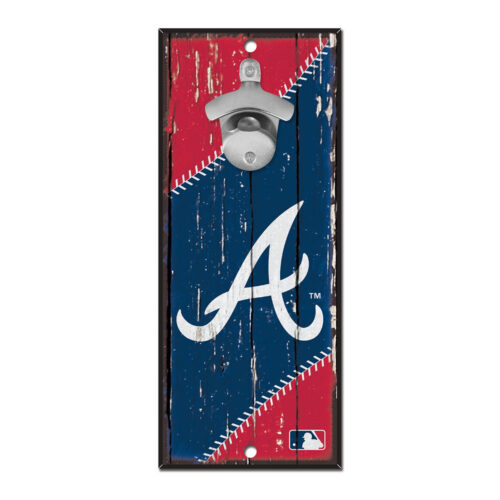 Atlanta Braves Sign Wood 5×11 Bottle Opener