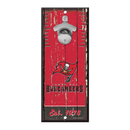 Tampa Bay Buccaneers Sign Wood 5×11 Bottle Opener