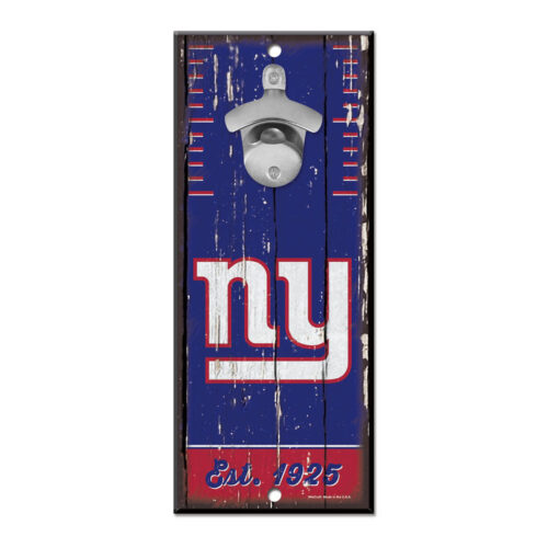 New York Giants Sign Wood 5×11 Bottle Opener