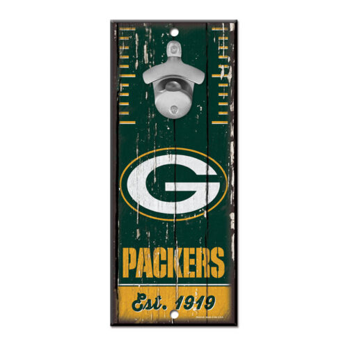 Green Bay Packers Sign Wood 5×11 Bottle Opener