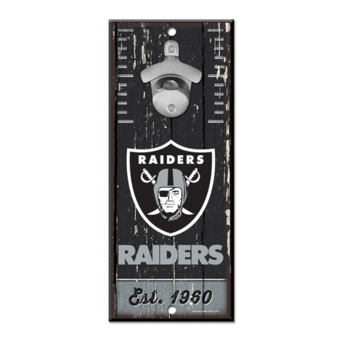 Las Vegas Raiders Sign Wood 5×11 Bottle Opener