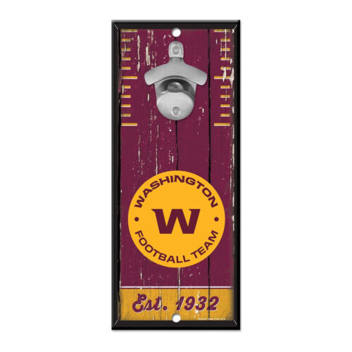 Washington Football Team Sign Wood 5×11 Bottle Opener