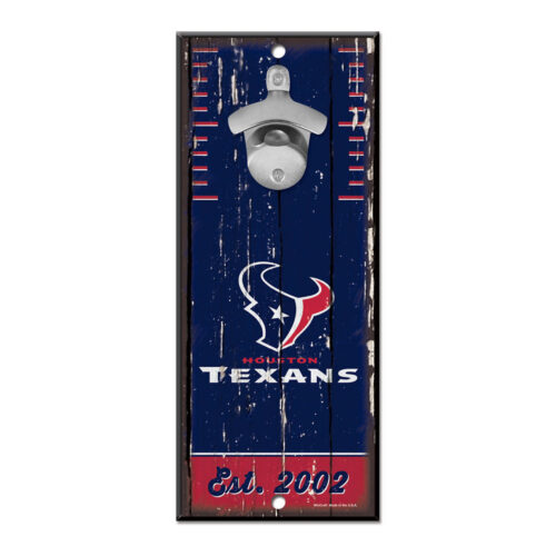 Houston Texans Sign Wood 5×11 Bottle Opener