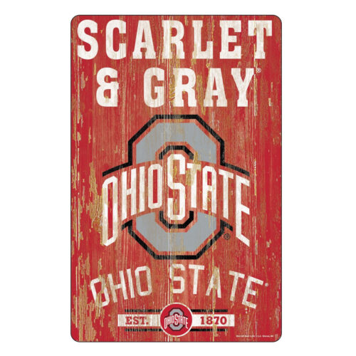 Ohio State Buckeyes Sign 11×17 Wood Slogan Design