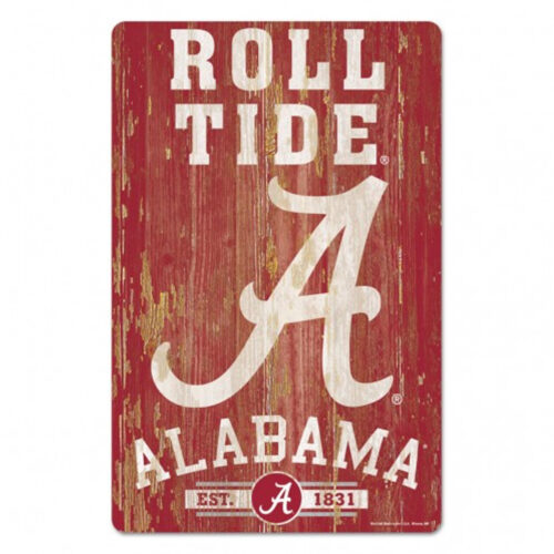 Alabama Crimson Tide Sign 11×17 Wood Slogan Design – Special Order