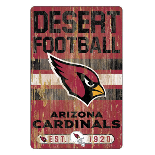 Arizona Cardinals Sign 11×17 Wood Slogan Design