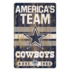 Dallas Cowboys Sign 11×17 Wood Slogan Design