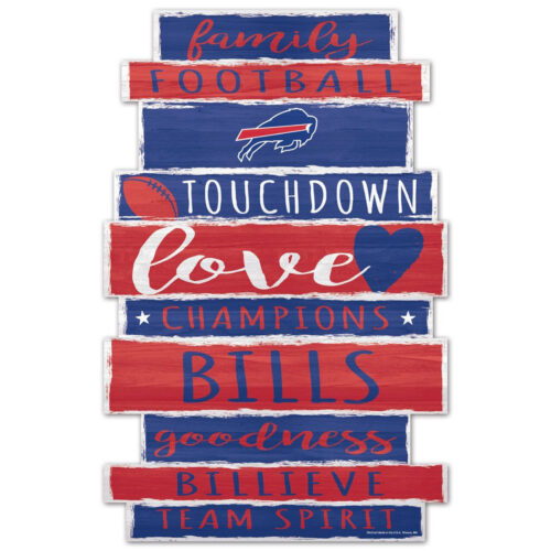 Buffalo Bills Sign 11×17 Wood Family Word Design