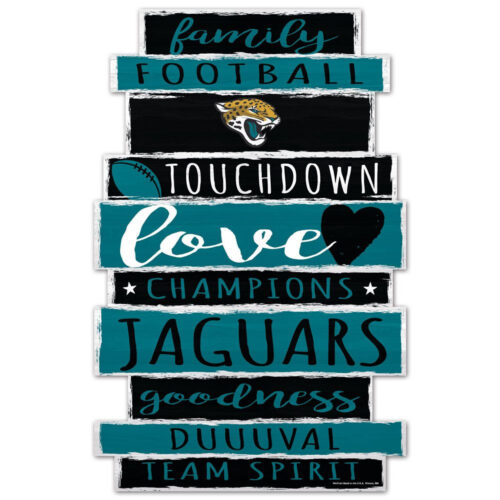 Jacksonville Jaguars Sign 11×17 Wood Family Word Design