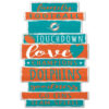 Miami Dolphins Sign 11×17 Wood Family Word Design