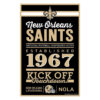 New Orleans Saints Sign 11×17 Wood Established Design