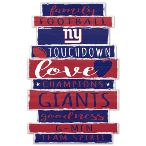 New York Giants Sign 11×17 Wood Family Word Design