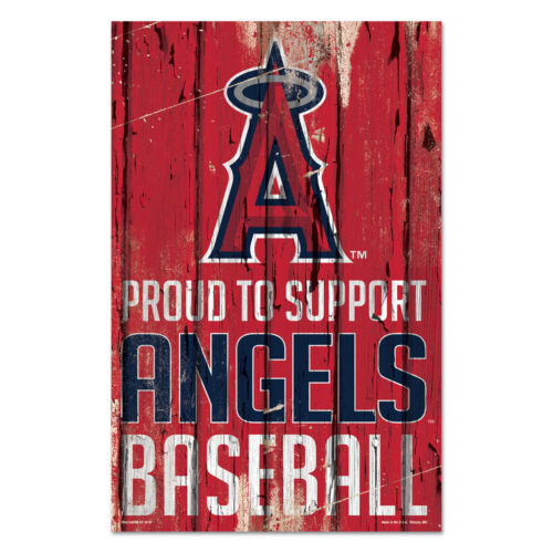 Los Angeles Angels Sign 11×17 Wood Proud to Support Design – Special Order