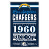 Los Angeles Chargers Sign 11×17 Wood Established Design