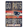 New England Patriots Sign 11×17 Wood Slogan Design