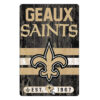 New Orleans Saints Sign 11×17 Wood Slogan Design