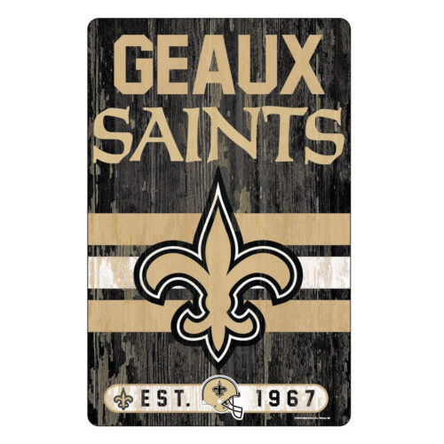 New Orleans Saints Sign 11×17 Wood Slogan Design