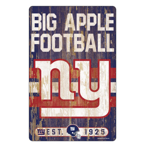 New York Giants Sign 11×17 Wood Slogan Design