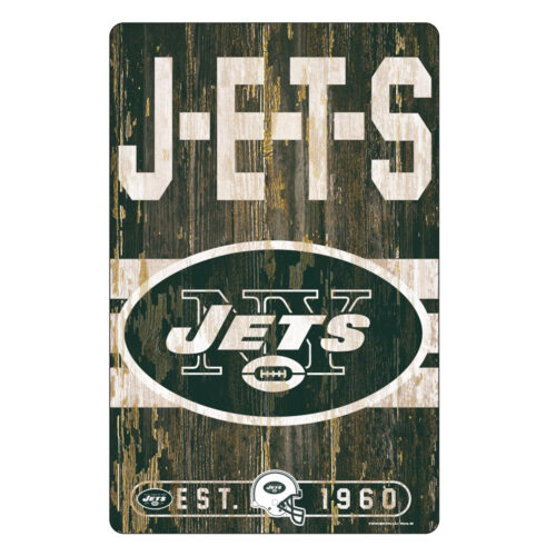 New York Jets Sign 11×17 Wood Slogan Design