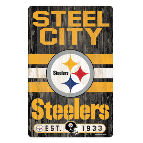 Pittsburgh Steelers Sign 11×17 Wood Slogan Design