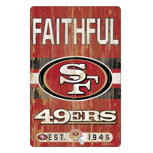 San Francisco 49ers Sign 11×17 Wood Slogan Design