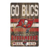 Tampa Bay Buccaneers Sign 11×17 Wood Slogan Design